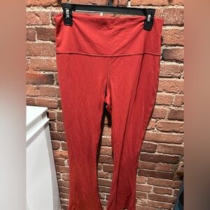 Rusty Red-Orange Lululemon Flare Leggings